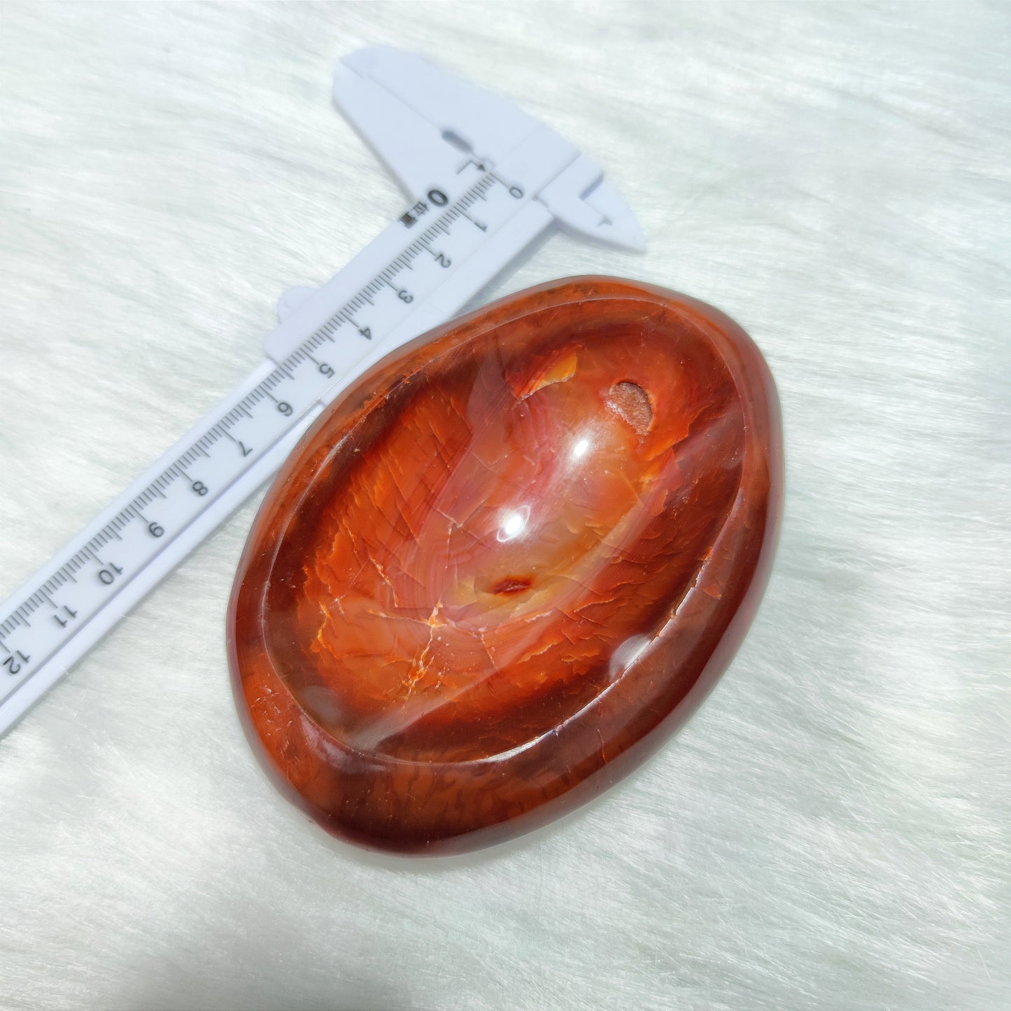 Carnelian bowl with druzy CB002