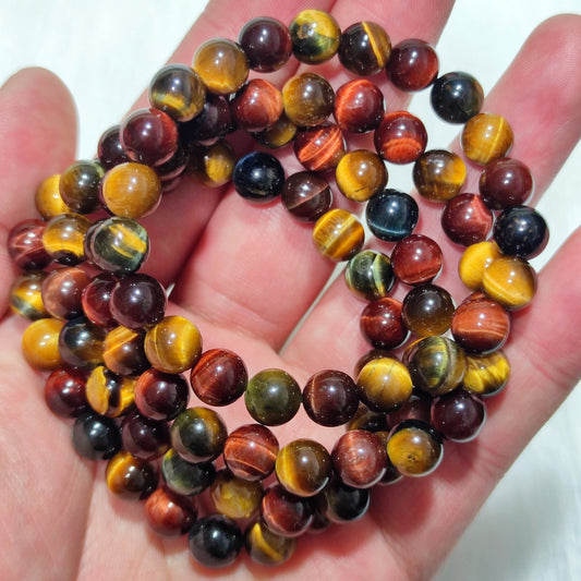 8mm rainbow tiger eye bracelet